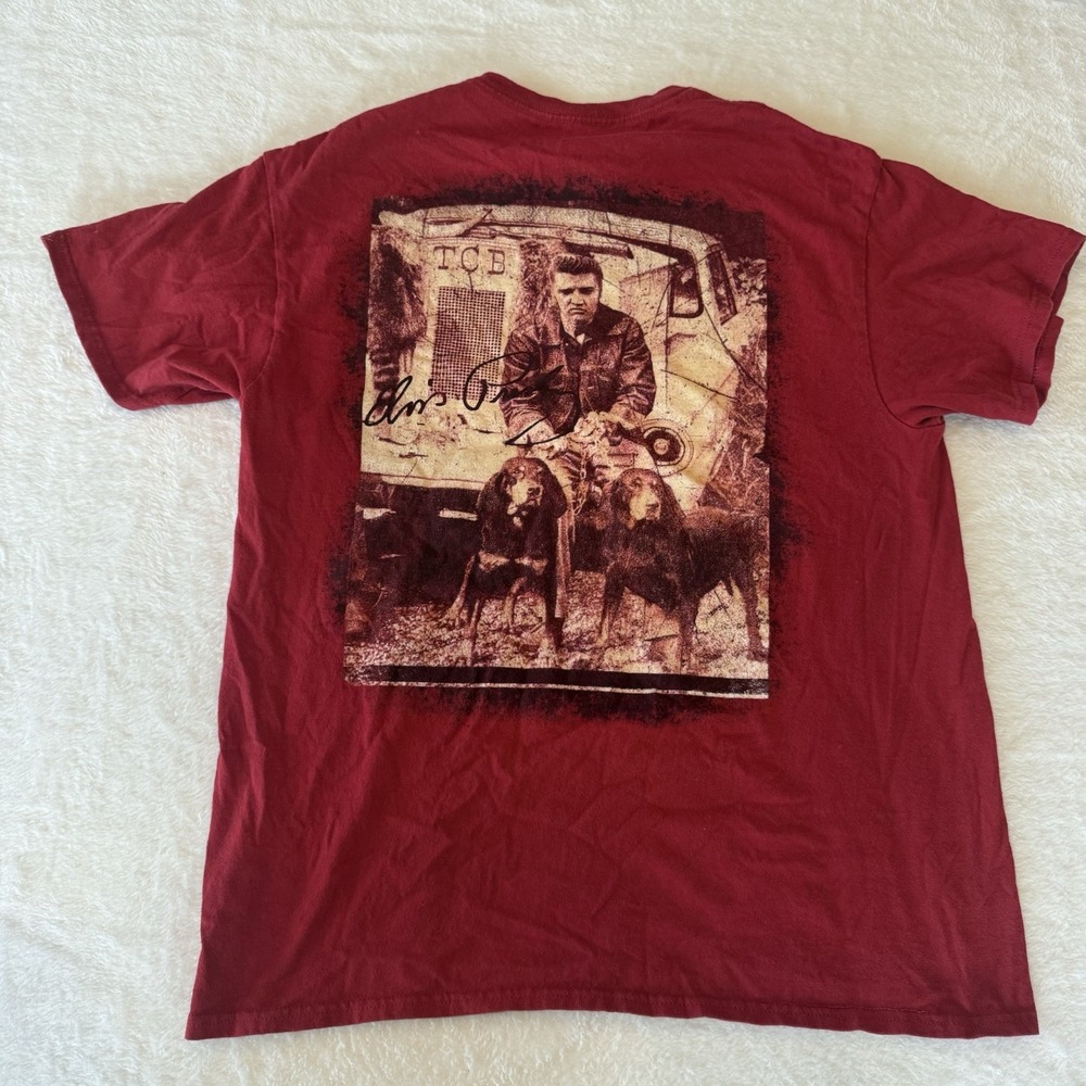 Elvis‎ Presley Hound Dog TCB ⚡️ T-Shirt Rock N Roll Large EPE Official Autograph